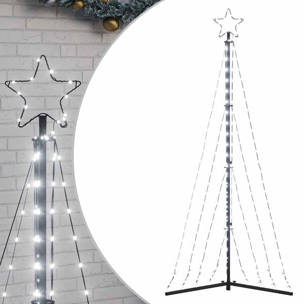 vidaXL Χριστουγεννιάτικο δέντρο LED 339 LED Ψυχρό Λευκό 182 εκ.