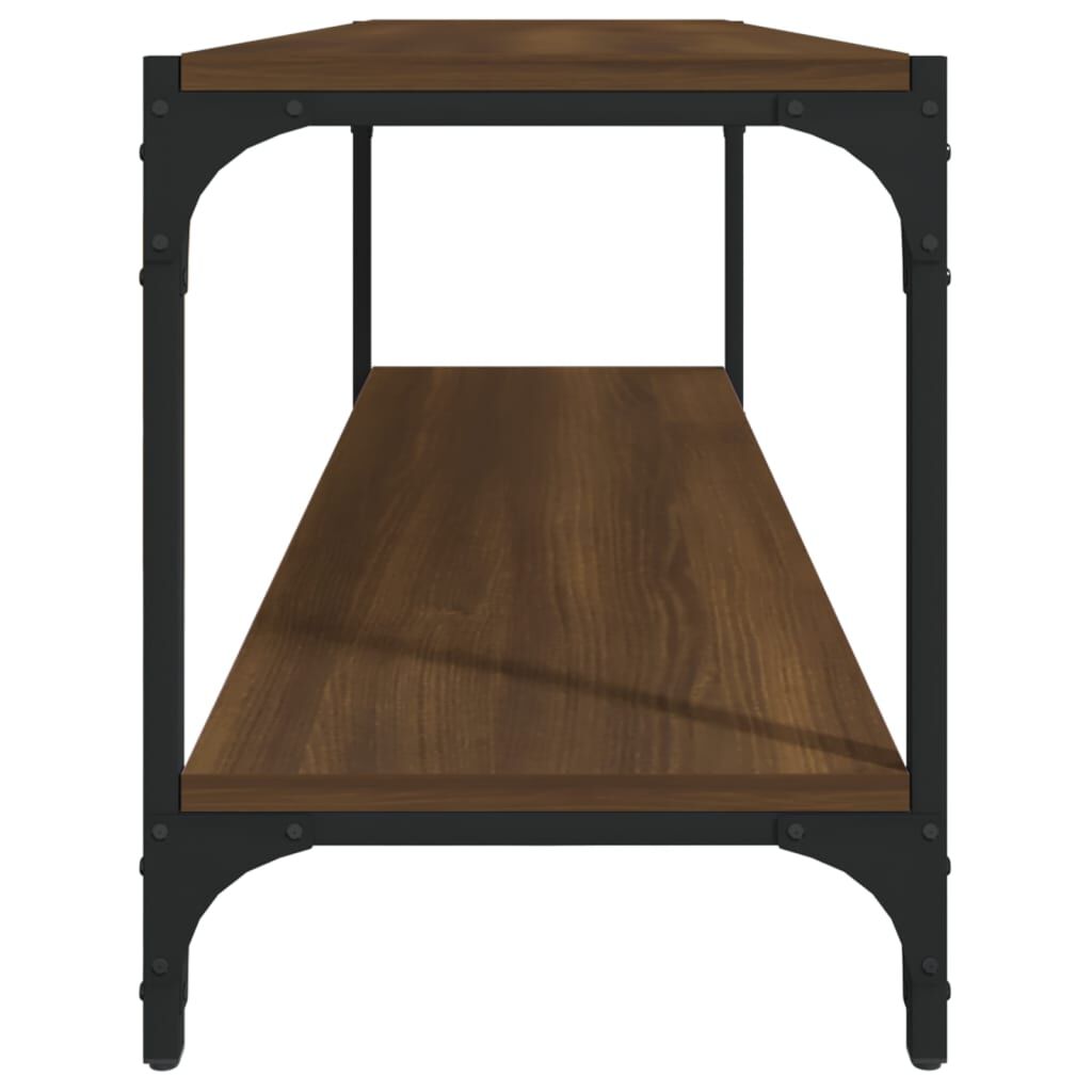 vidaXL Έπιπλο Τηλεόρασης Καφέ Δρυς 100x33x41 εκ. Επεξ. Ξύλο & Ατσάλι
