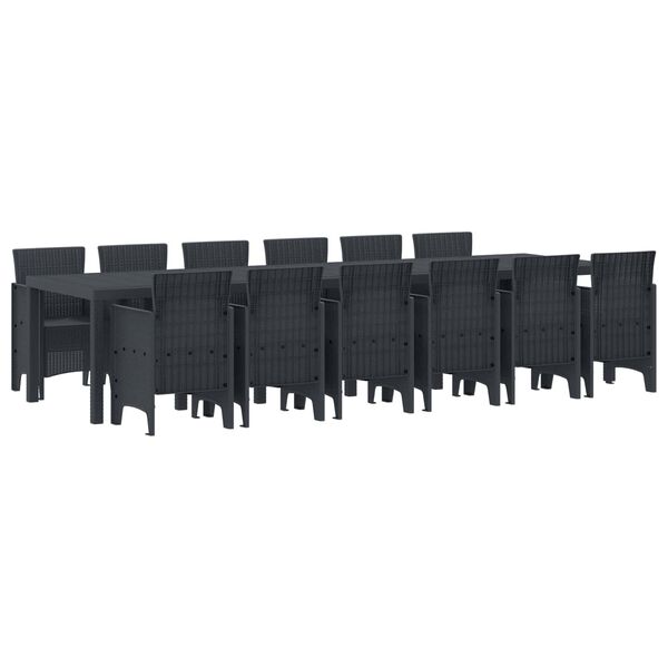 vidaXL &Sigma;έ&tau; &phi;&alpha;&gamma;&eta;&tau;&omicron;ύ &gamma;&iota;&alpha; &kappa;ή&pi;&omicron; 13 pcs &Alpha;&nu;&theta;&rho;&alpha;&kappa;ί Rattan Polt