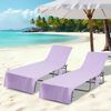 vidaXL Πετσέτες ξαπλώστρας 2 pcs Μοβ 210 x 75 cm