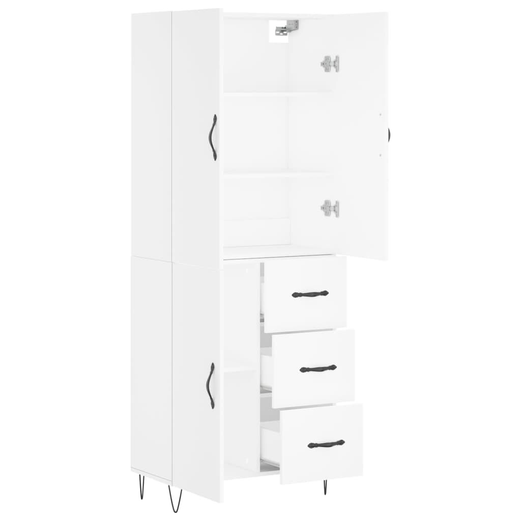 vidaXL Ντουλάπι Λευκό 69,5x34x180 εκ. από Επεξεργασμένο Ξύλο
