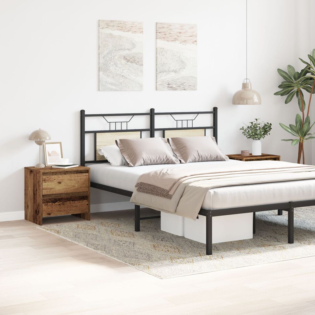 vidaXL Κομοδίνο 2 τεμ Παλιό Ξύλο 45x34x44,5 εκ Επεξεργασμένο Ξύλο