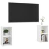 vidaXL Έπιπλα Τηλεόρασης 2 τεμ. Λευκά 72 x 35 x 36,5 εκ. Επεξ. Ξύλο