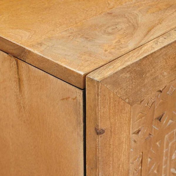 vidaXL Highboard Ανοιχτό καφέ 60 x 33 x 100 εκ. Μασίφ ξύλο μάνγκο