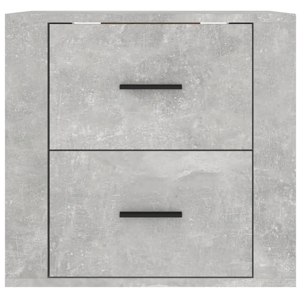 vidaXL Κομοδίνο Επιτοίχιο Γκρι Σκυροδέματος 50x36x47 εκ.
