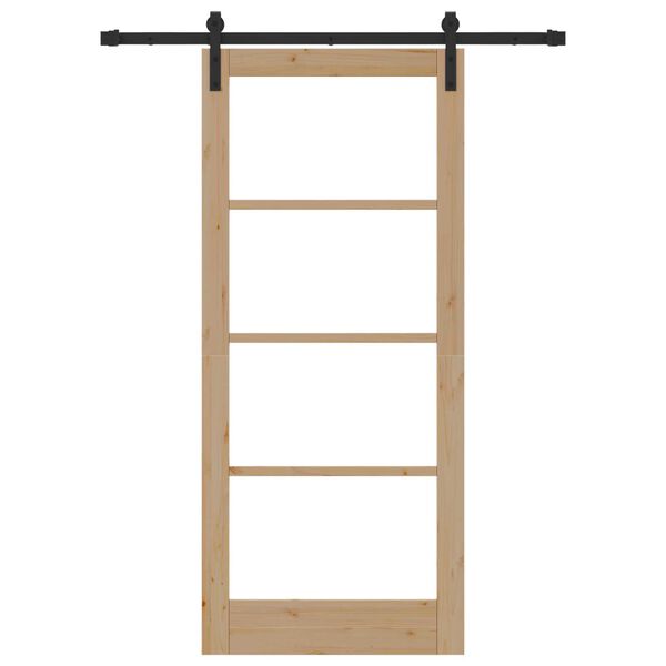 vidaXL Συρόμενη Πόρτα ORKDAL Καφέ 86 x 198.5 cm Ξύλο και μέταλλο