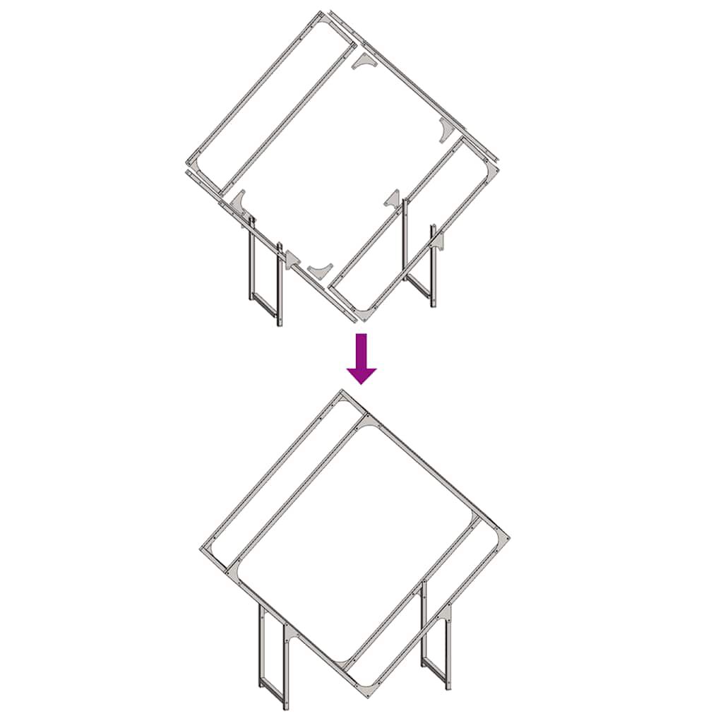 vidaXL Ράφι για καυσόξυλα Μαύρο 100x25x100 cm Ατσάλι ψυχρής έλασης