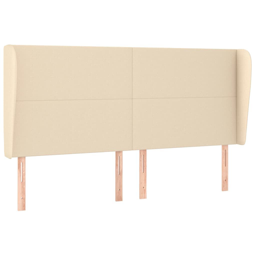 vidaXL Κεφαλάρι με Πτερύγια Κρεμ 203x23x118/128 εκ. Υφασμάτινο