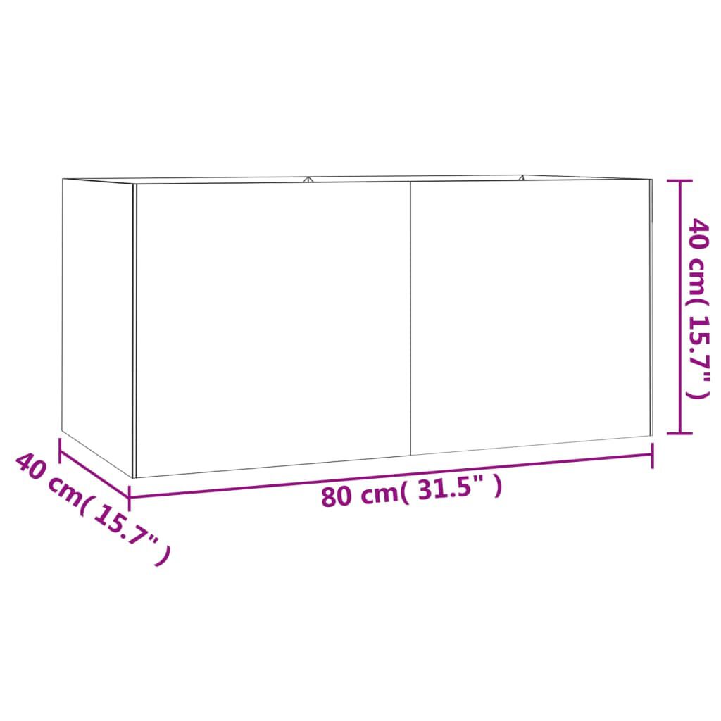 vidaXL Ζαρντινιέρα 80x40x40 εκ. από Ατσάλι Corten