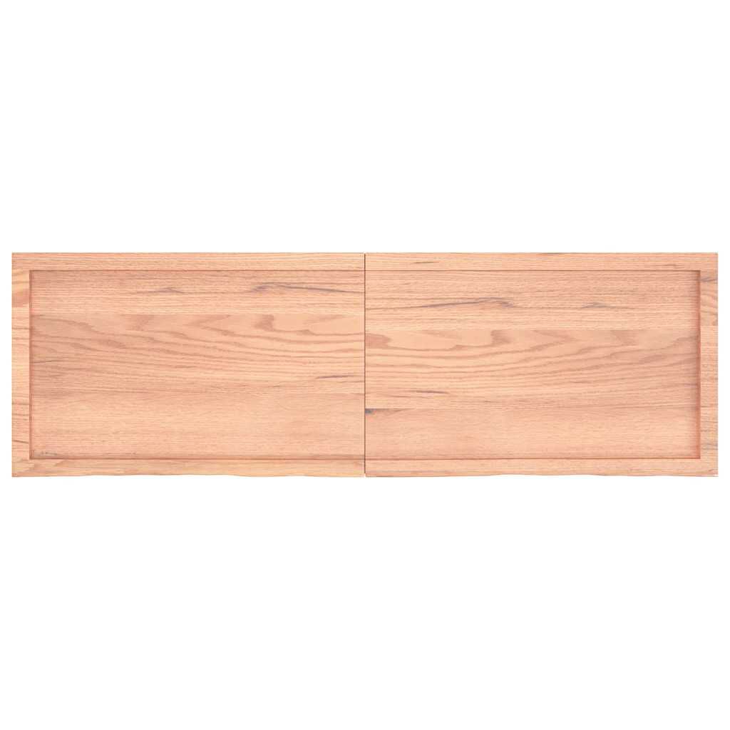 vidaXL Ράφι Τοίχου Ανοιχτό Καφέ 160x50x(2-4)εκ. Επεξ. Μασίφ Ξύλο Δρυός