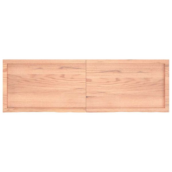 vidaXL Ράφι Τοίχου Ανοιχτό Καφέ 160x50x(2-4)εκ. Επεξ. Μασίφ Ξύλο Δρυός