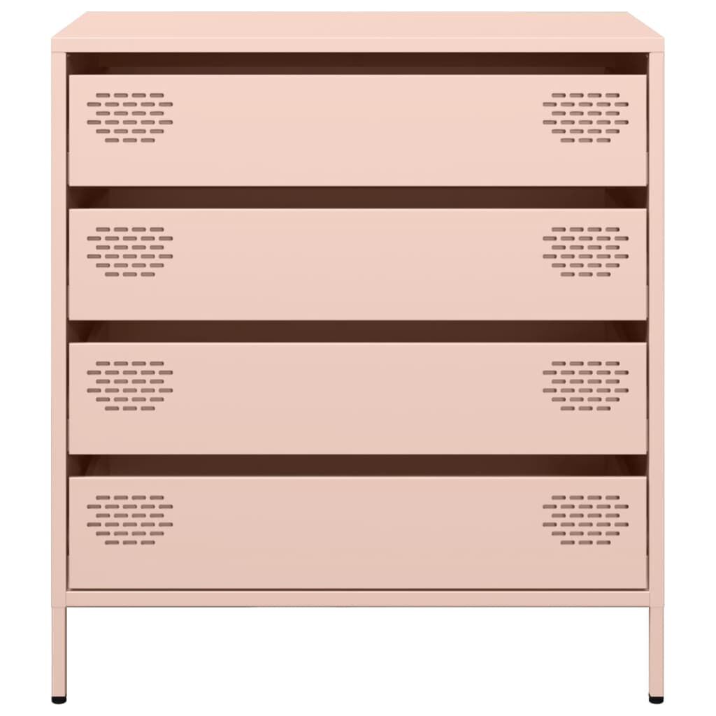 vidaXL Ντουλάπι Ροζ 68x39x73,5 εκ. από Χάλυβα Ψυχρής Έλασης