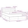 vidaXL Κρεβάτι Boxspring με Στρώμα Ανοιχτό Γκρι 140x210 εκ. Βελούδινο