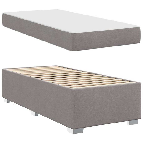 vidaXL Σκελετός Κρεβατιού Άλλο Taupe 90 x 200 cm ύφασμα