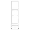 vidaXL Ανθοστήλη 4 Επιπέδων Λευκή 43 x 22 x 76 εκ. Μεταλλική