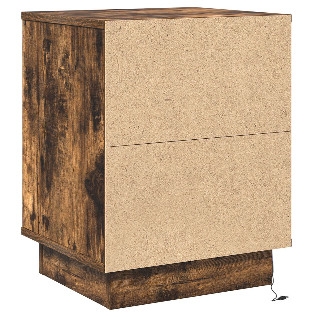 vidaXL Κομοδίνο με Καπνιστή δρυς 39 x 34.5 x 50 εκ. Επεξεργασμένο ξύλο