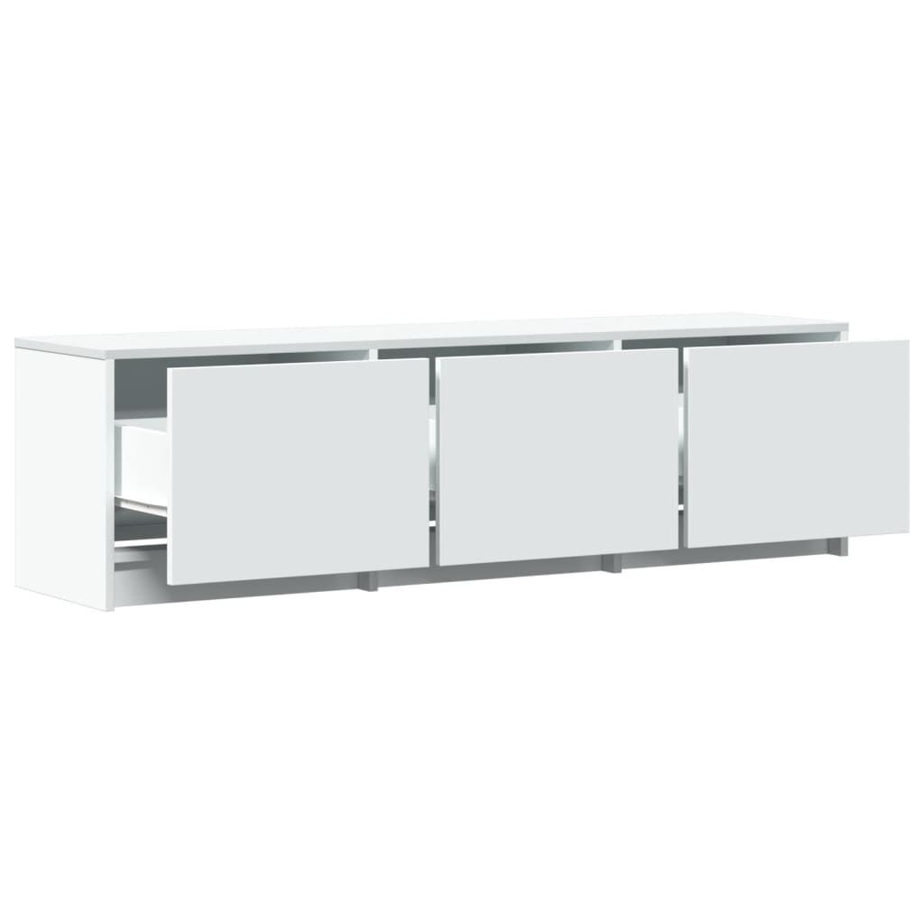 vidaXL Έπιπλο Τηλεόρασης με LED Λευκό 140x34x40 εκ. από Επεξ. Ξύλο