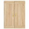 vidaXL Ντουλάπι Sonoma δρυς 69,5 x 34 x 180 εκ. από Επεξεργασμένο Ξύλο