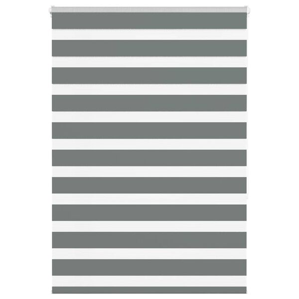 vidaXL Ζέβρα τυφλή Σκούρο Γκρι Πλάτος υφάσματος 100,9 εκ. Πολυεστέρας