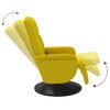 vidaXL Πολυθρόνα Μασάζ Ανακλινόμενη με Υποπόδιο Κίτρινη Βελούδινη