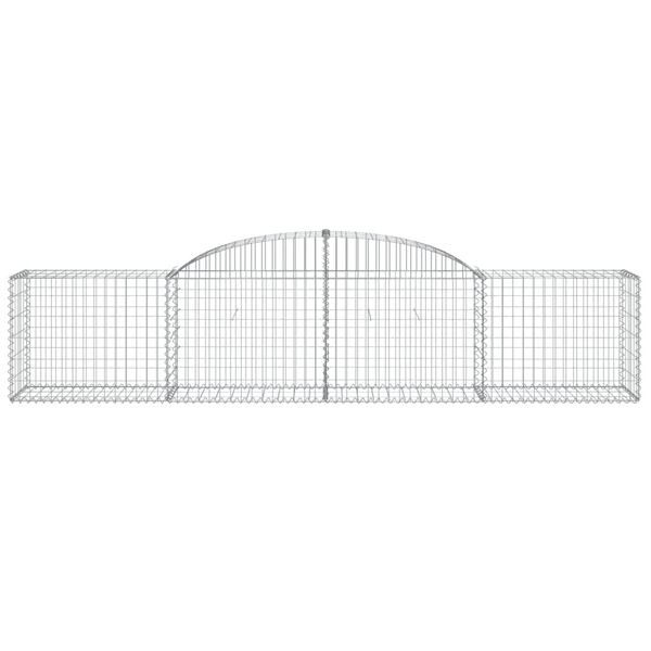 vidaXL Συρματοκιβώτια Τοξωτά 8 τεμ. 300x50x60/80 εκ. Γαλβαν. Ατσάλι