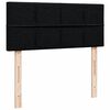 vidaXL Κρεβάτι Boxspring με Στρώμα Μαύρο 120x190 εκ. Υφασμάτινο