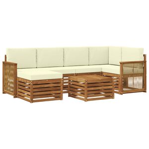 vidaXL &Sigma;&alpha;&lambda;&omicron;&nu;ά&kappa;&iota; &Gamma;&omega;&nu;&iota;&alpha;&kappa;&omicron;ύ &Kappa;&alpha;&nu;&alpha;&pi;έ &mu;&epsilon; &mu;&alpha;&xi;&iota;&lambda;ά&rho;&iota; 6 pcs &Phi;&upsilon;&sigma;&iota;&kappa;ό &kappa;&alpha;&iota; &Kappa;&rho;έ&mu;&alpha;