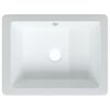 vidaXL Νιπτήρας Μπάνιου Ορθογώνιος Λευκός 39x30x18,5 εκ. Κεραμικός