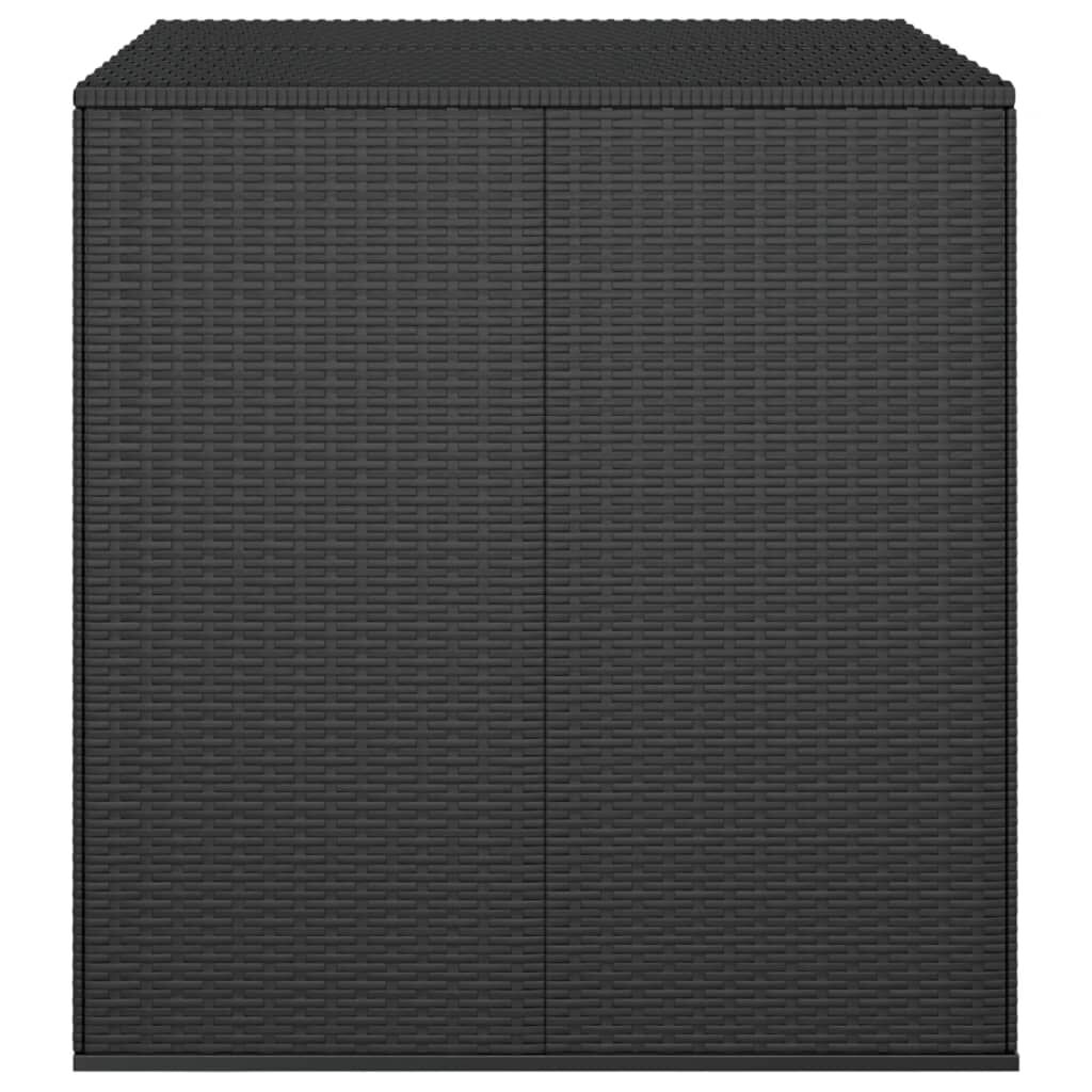vidaXL Κουτί Μαξιλαριού Κήπου Μαύρο 100x97,5x104 εκ. Ρατάν Πολυαιθ.