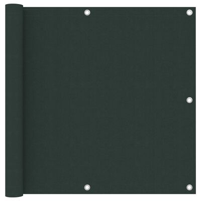 vidaXL Διαχωριστικό Βεράντας Σκούρο Πράσινο 90x600 εκ. Ύφασμα Oxford
