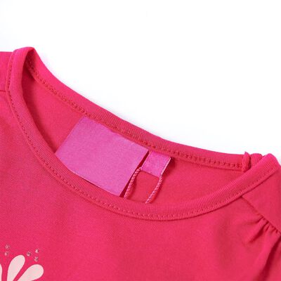Μπλουζάκι Παιδικό Μακρυμάνικο Έντονο Ροζ 104