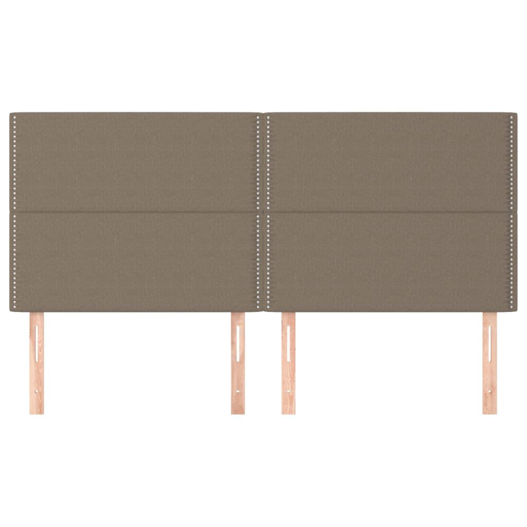 vidaXL Κεφαλάρια Κρεβατιού 4 τεμ. Taupe 90x5x78/88 εκ. Υφασμάτινο