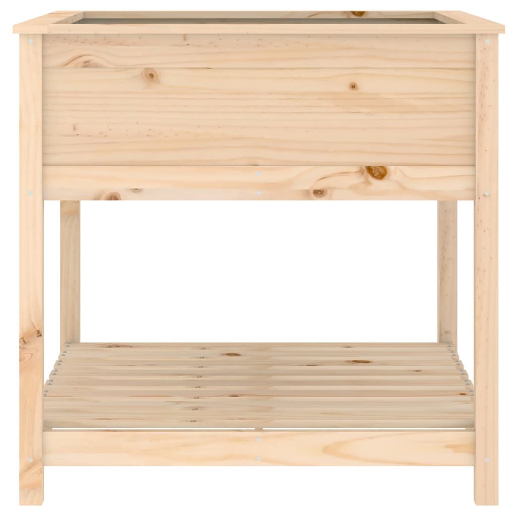 vidaXL Ζαρντινιέρα με Ράφι 82,5x82,5x81 εκ. Μασίφ Ξύλο Πεύκου
