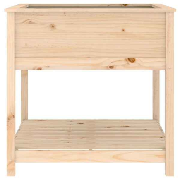vidaXL Ζαρντινιέρα με Ράφι 82,5x82,5x81 εκ. Μασίφ Ξύλο Πεύκου