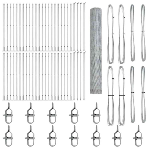 vidaXL &Sigma;&tau;ύ&lambda;&omicron;&sigmaf; &Pi;&epsilon;&rho;&iota;&phi;&rho;ά&xi;&epsilon;&omega;&nu; &Alpha;&sigma;&eta;&mu;ί 100 x 1,2 m (25 mm &delta;ί&chi;&tau;&upsilon;) &Alpha;&tau;&sigma;ά&lambda;&iota;