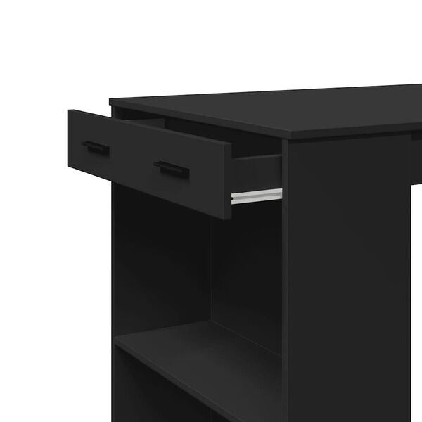 vidaXL Τραπέζι Μπαρ Μαύρο 102x70x103,5 εκ. Επεξεργ. Ξύλο