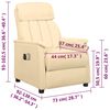 vidaXL Πολυθρόνα Μασάζ Ηλεκτρική Κρεμ από Συνθετικό Δέρμα