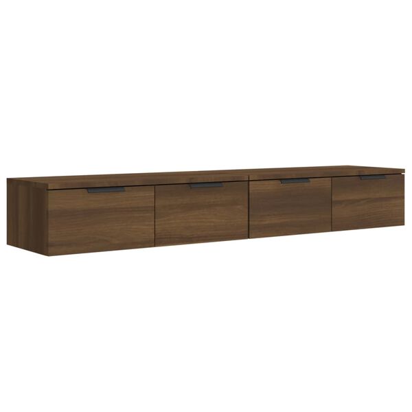 vidaXL Ντουλάπια Τοίχου 2 τεμ. Καφέ δρυς 68x30x20 εκ. Επεξ. Ξύλο