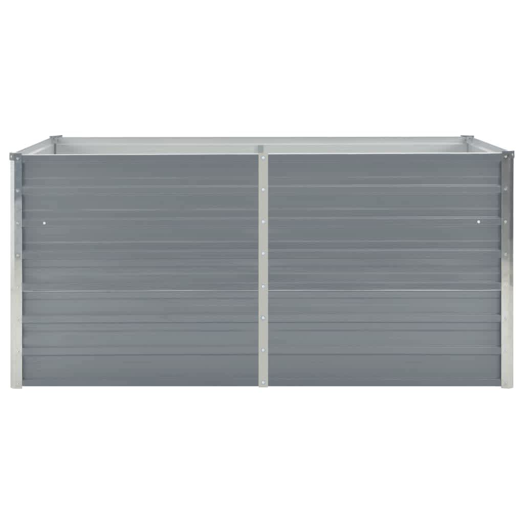 vidaXL Ζαρντινιέρα Ψηλή Γκρι 160 x 80 x 45 εκ. Γαλβανισμένος Χάλυβας