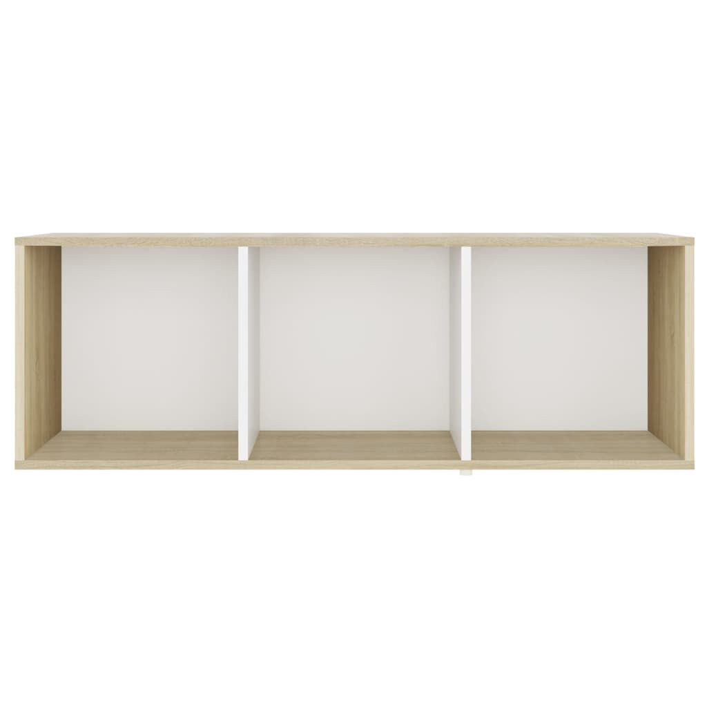 vidaXL Έπιπλα Τηλεόρασης 4 τεμ. Λευκά/Δρυς 107x35x37 εκ. Επεξ. Ξύλο