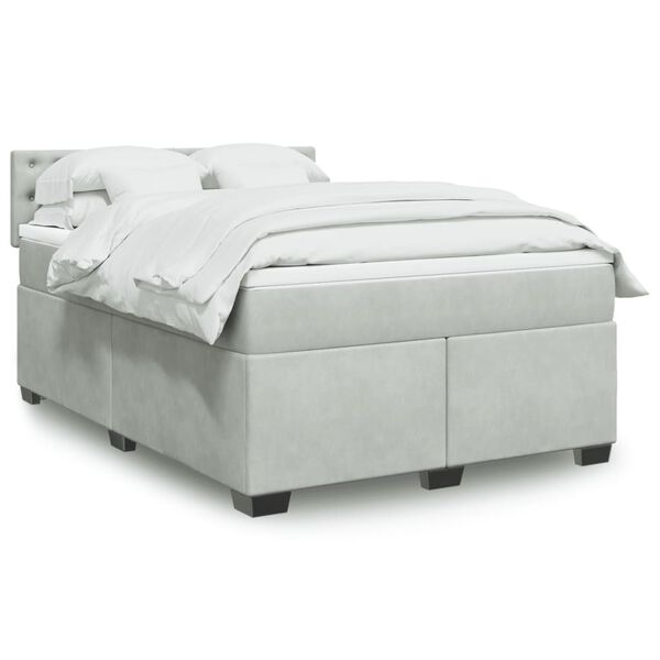 vidaXL &Kappa;&rho;&epsilon;&beta;ά&tau;&iota; Boxspring &mu;&epsilon; &Sigma;&tau;&rho;ώ&mu;&alpha; &Alpha;&nu;&omicron;&iota;&chi;&tau;ό &Gamma;&kappa;&rho;&iota; 140x190 &epsilon;&kappa;. &Beta;&epsilon;&lambda;&omicron;ύ&delta;&iota;&nu;&omicron;