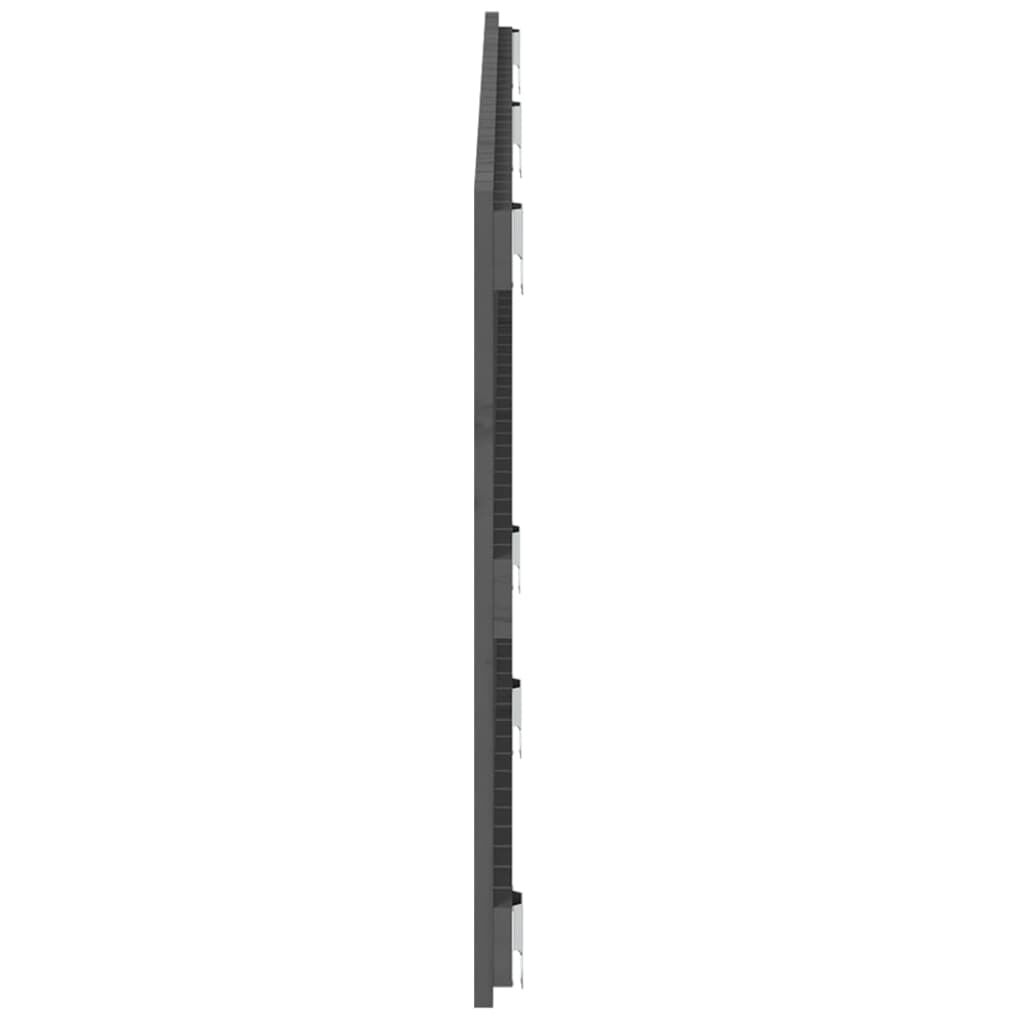 vidaXL Κεφαλάρι Τοίχου Γκρι 159,5x3x60 εκ. από Μασίφ Ξύλο Πεύκου