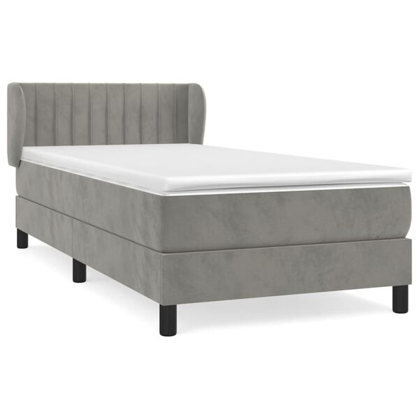 vidaXL &Kappa;&rho;&epsilon;&beta;ά&tau;&iota; Boxspring &mu;&epsilon; &Sigma;&tau;&rho;ώ&mu;&alpha; &Alpha;&nu;&omicron;&iota;&chi;&tau;ό &Gamma;&kappa;&rho;&iota; 90x190 &epsilon;&kappa;. &Beta;&epsilon;&lambda;&omicron;ύ&delta;&iota;&nu;&omicron;