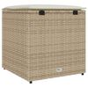 vidaXL Κουτί Μαξιλαριών Μπεζ 50 x 50 x 50 cm συνθετικό ρατάν