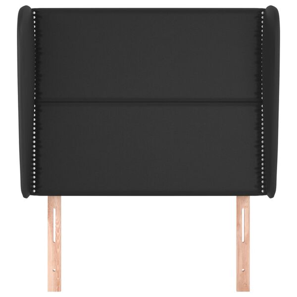 vidaXL Κεφαλάρι με Πτερύγια Μαύρο 83x23x118/128 εκ. Συνθετικό Δέρμα