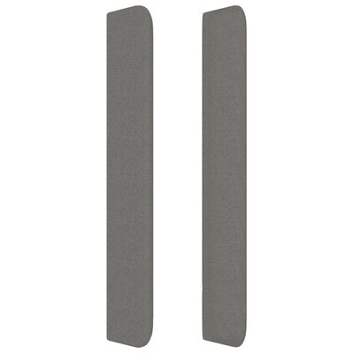 vidaXL Κεφαλάρι Κρεβατιού LED Σκούρο Γκρι 103x16x118/128εκ. Υφασμάτινο