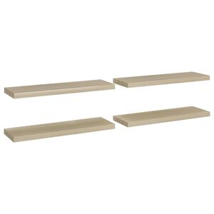vidaXL Ράφια Τοίχου 4 τεμ. Χρώμα Δρυός 80 x 23,5 x 3,8 εκ. MDF