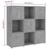 vidaXL Βιβλιοθήκη Γκρι του Σκυροδέματος 90 x 30 x 90 εκ. Επεξ. Ξύλο
