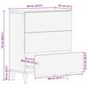 vidaXL Πλαϊνό γραφείο Καφέ 60 x 33.5 x 75 εκ. Μασίφ ξύλο μάνγκο