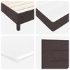 vidaXL Κρεβάτι box spring με στρώμα Σκούρο Καφέ 80 x 200 cm ύφασμα